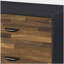 Commode 6 tiroirs noyer et noir
