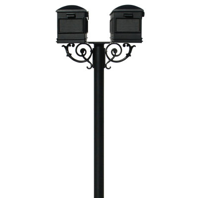 Hanford Aluminum Post Mounted Mailbox