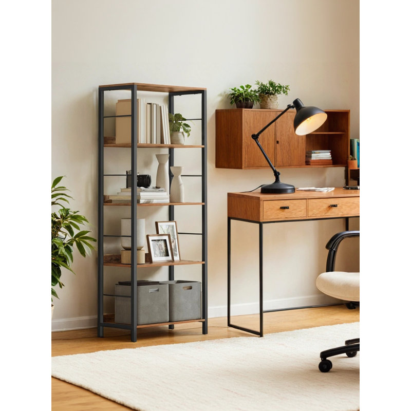 60cm W Steel Bookcase, (5 Shelves) 144" H x 60" W x 30" D