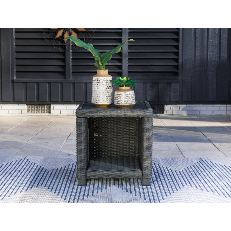 Erdita Square Metal Outdoor Side Table , 22.13'' in. W 22.25'' in. D