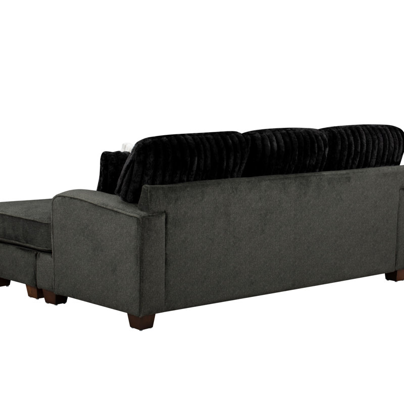 Coussins réversibles Modern, Gris foncé