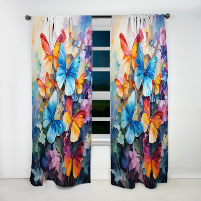Eyad Wild Butterflies Expression Majesty - Rideau papillon - Velours obscurcissant - 1 panneau