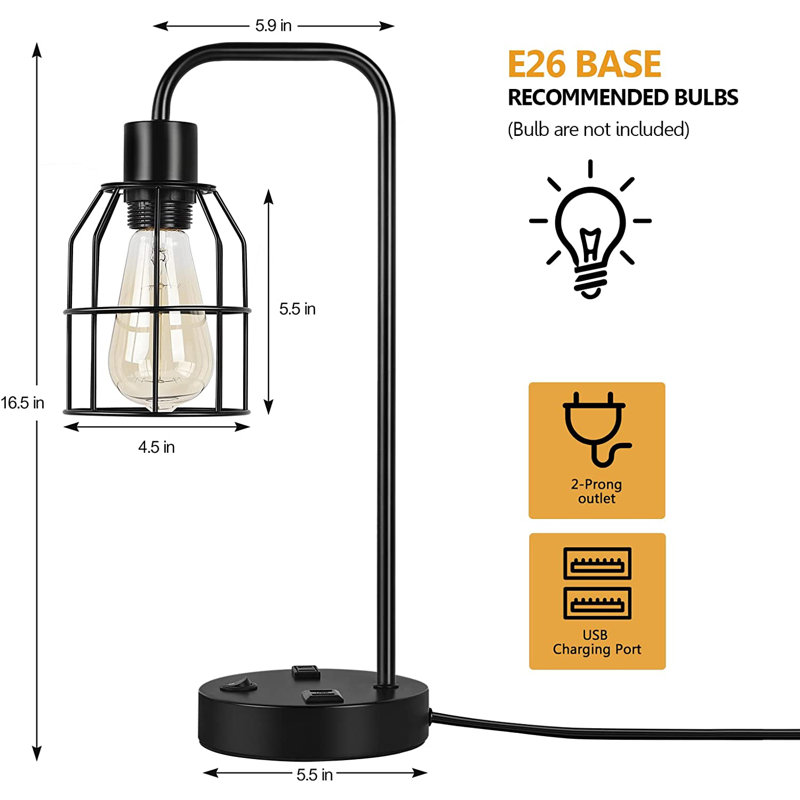 Lampe de bureau USB en métal Dipazika