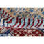 Tapis unique rouge, bleu marine et bleu de 7 pi 11 po x 9 pi 9 po