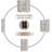 4 Panel Wood Room Divider Screen with Shelves - Freestanding Partition with Display Shelves-17787902