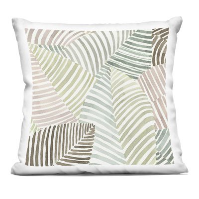 Conception de coussin décoratif rayé à motif d'illusion de feuillage par Errico & Slyp