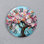 Horloge murale en verre trempé à motif floral - art floral unique pour la décoration intérieure