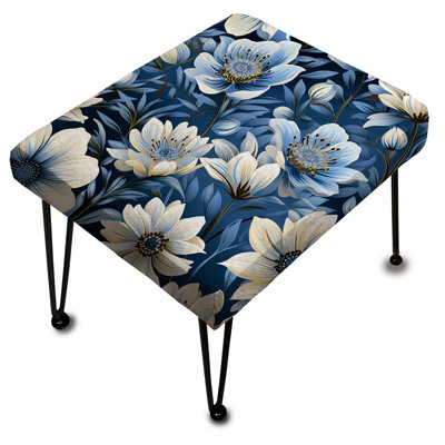 Motif floral bleu Tribal Elegance