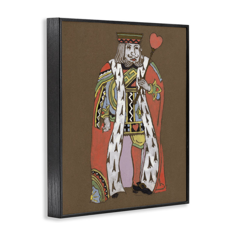 «King King Card Card Motif Giclee Art» par June Erica Vess, Giclée encadrée noir minuit, H 20 po x l 16 po