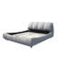 Élégant très grand lit plateforme avec matériau froissé et bois de pin massif, base en bois gris de conception ergonomique luxueuse-2075753553-2075753556