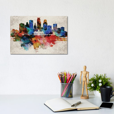 Minneapolis Abstract - Wrapped Canvas Print