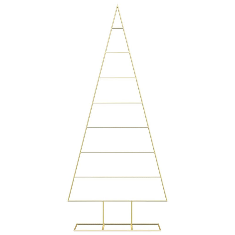  Metal Christmas Tree with Stand steel, Gold, 5.91' H