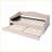 Twin Size Teddy Fleece Upholstered Daybed with Trundle &amp; LED Light, Beige for Small Spaces
