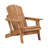 Oversize Wooden Outdoor Folding Adirondack Chair With Pre-Assembled Backrest & Seatboard