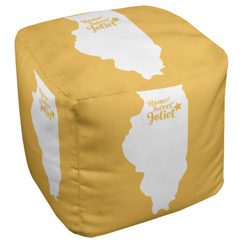 Repose-pieds cube joliet illinois, Jaune