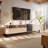 Modern TV Stand for 80'' TV with Double Storage Space, Media Console Table, Entertainment Center with Drop Down Door-1400182253