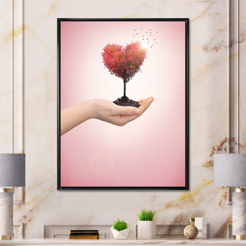 «Hold the Tree of Live», reproduction d'art sur toile moderne, H 12 po x l 8 po x P 1,5 po, Toile avec cadre flottant noir