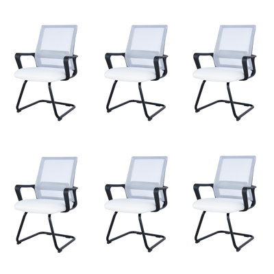 Chaise de réception en filet | Ensemble de 6 chaises ergonomiques pour salle d'attente pour salle d'attente ergonomique