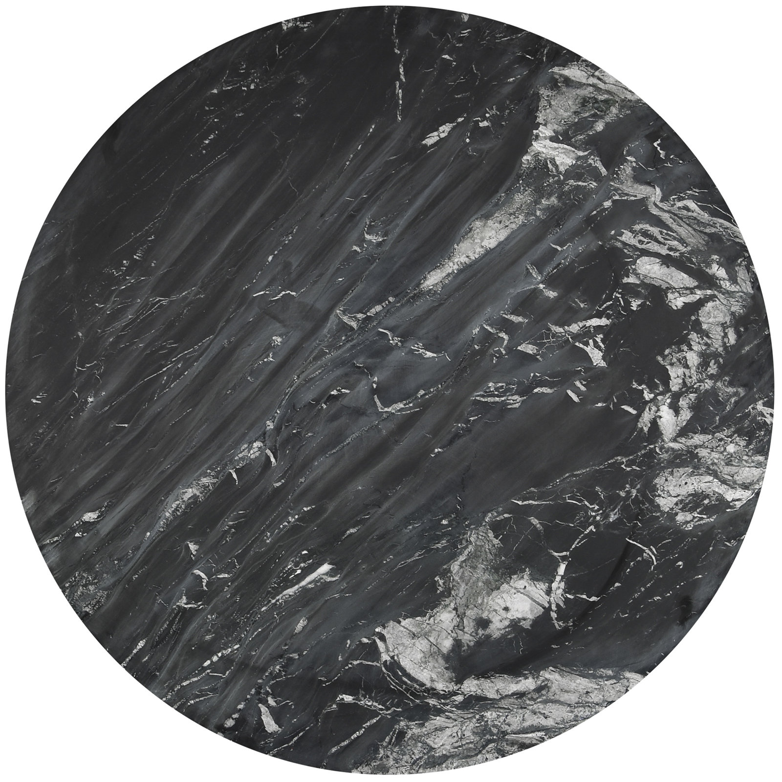 Pedestal Coffee Table, Black Marble