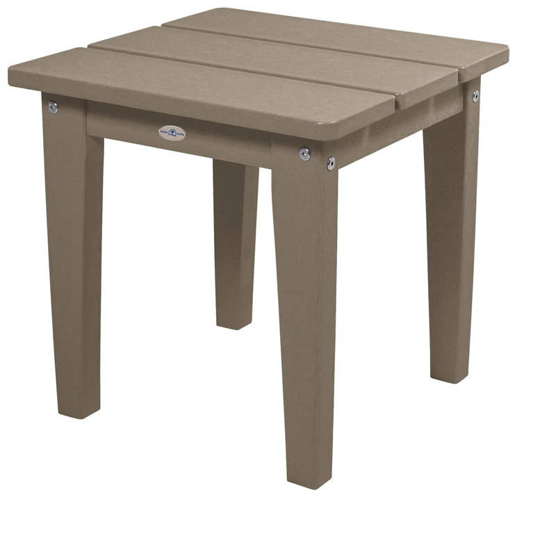 Middendorf Adirondack Outdoor Patio Table, Cabana Tan, 17" H x 17" W x 17" D