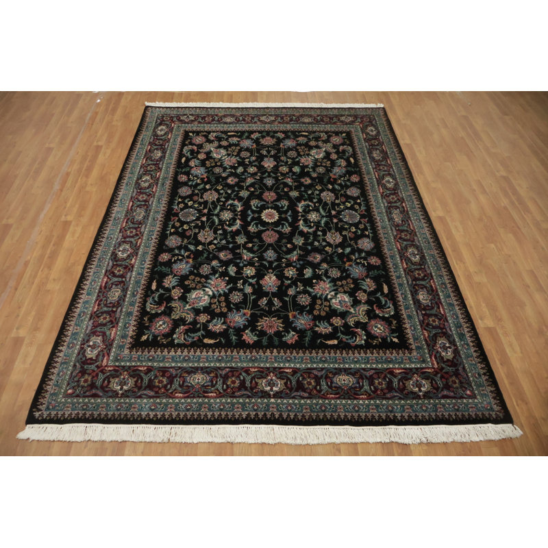 Tapis oriental traditionnel floral complexe 8 x 11