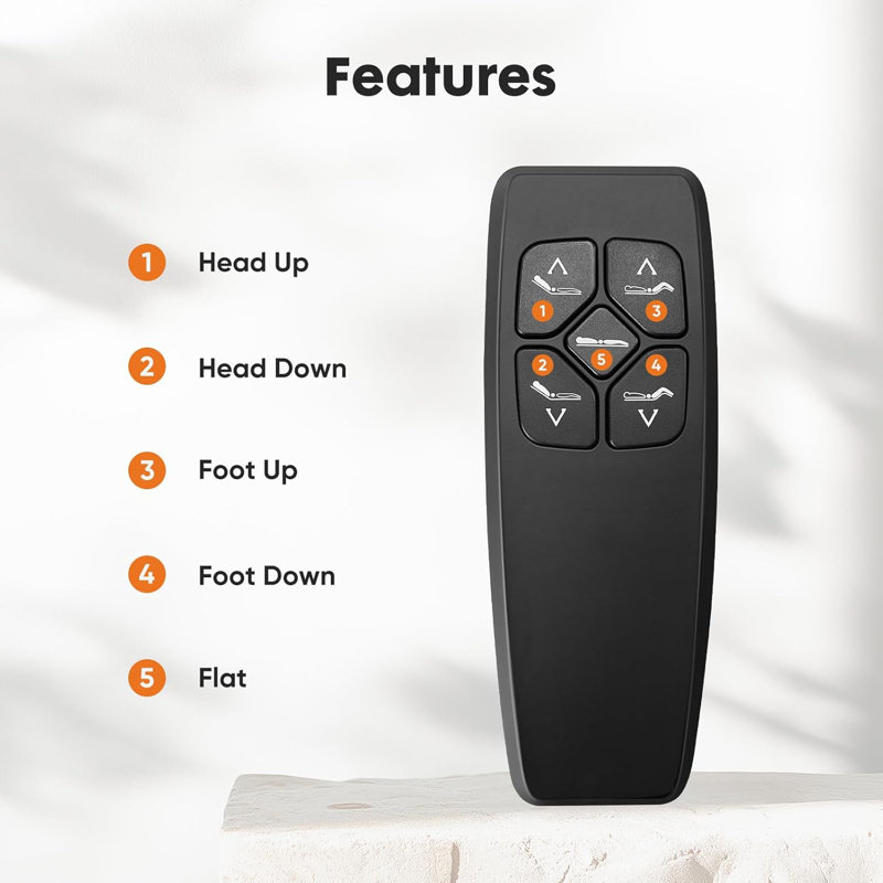 Bloxom Adjustable Bed with Remote, Twin XL