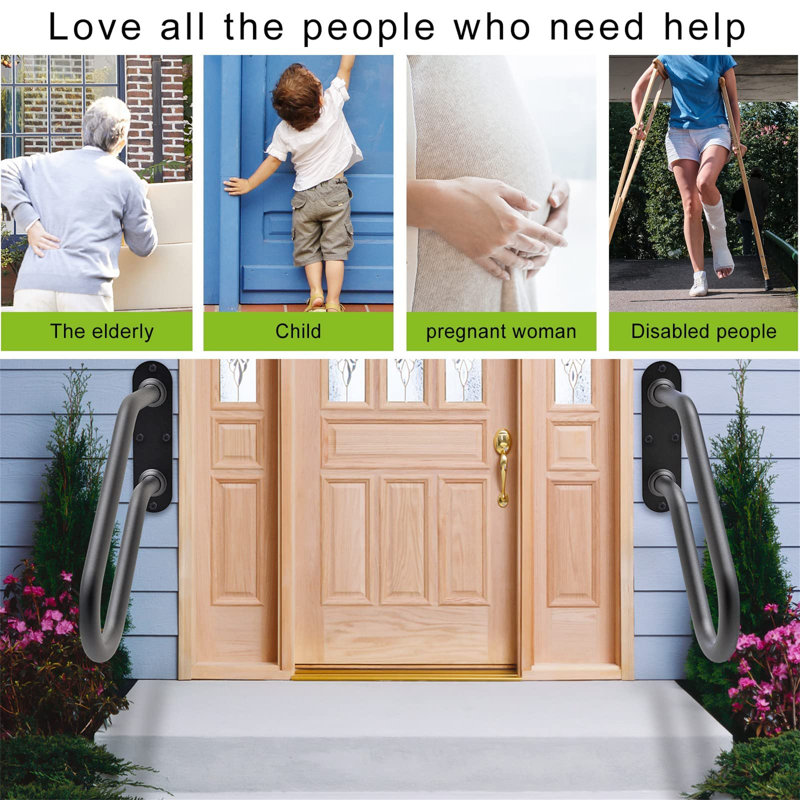 45cm H x 45cm W Non-Slip Stair Banister