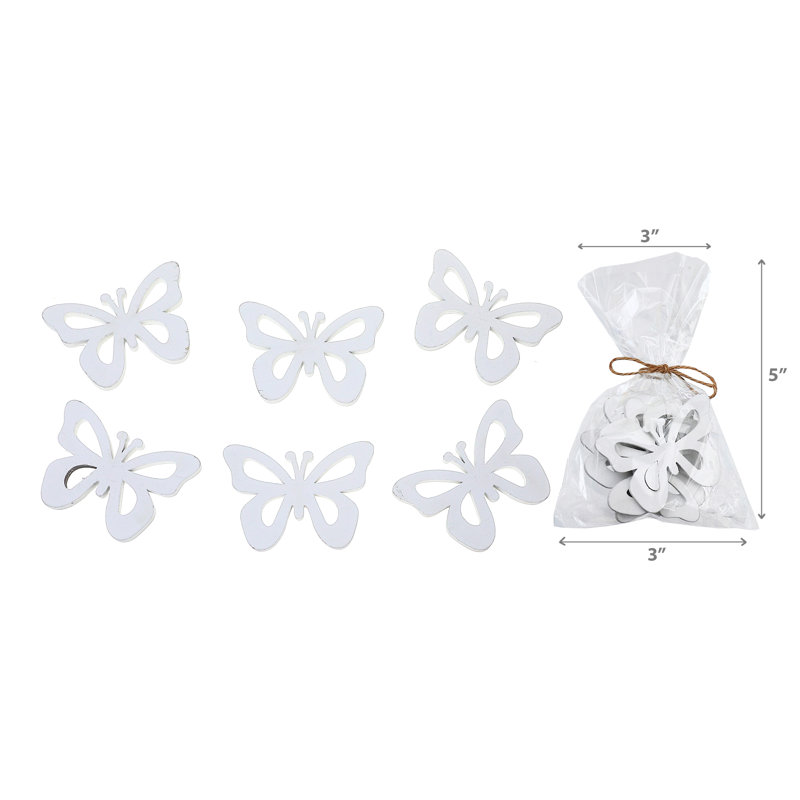 Papillon ornements blancs