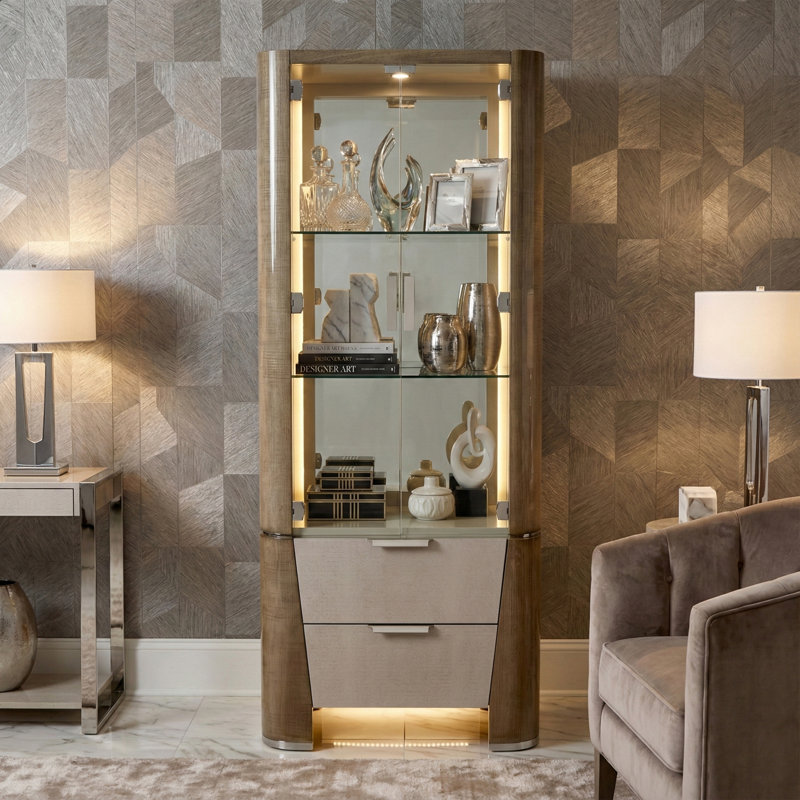 Roxbury Park Lighted Curio Cabinet