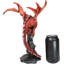 Figurine de sorcier dragon rouge volcanique perché sur une rune