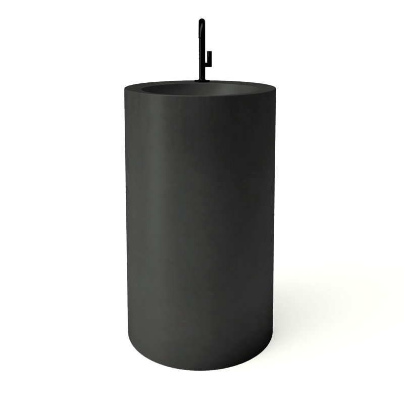 Rise 20'' L Bathroom Sink, Matte Black, Carbon