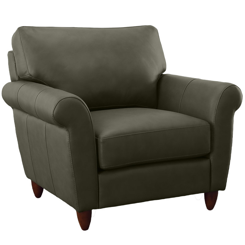 Chaise en cuir véritable Buxton, Charcoal