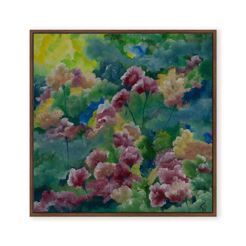 Nature Inspired "Petals of Spring" Canvas Wall Art By , 20" H x 20" W, Framed Canvas, Beige