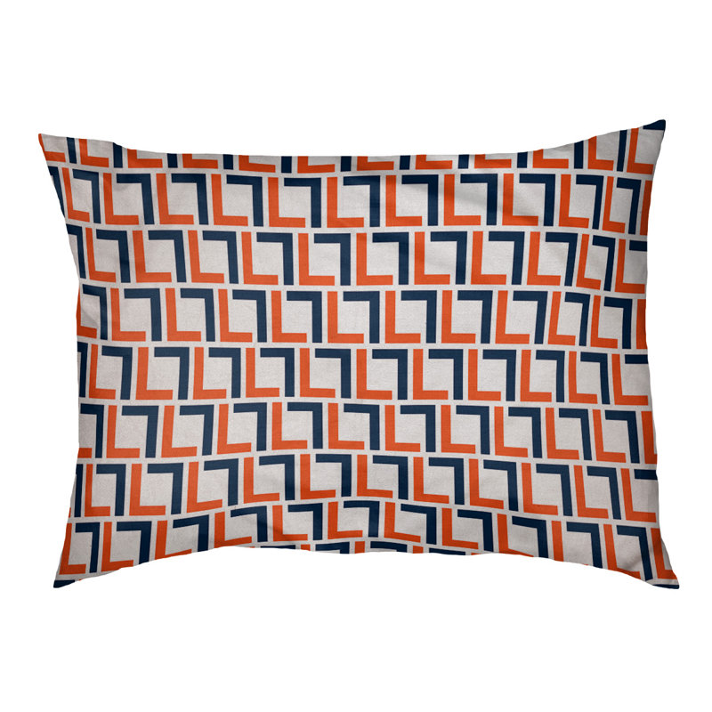 Coussin pour chien Bonheur, Extra large  (40'' W x 50'' D x 6'' H), Blanc / orange / bleu