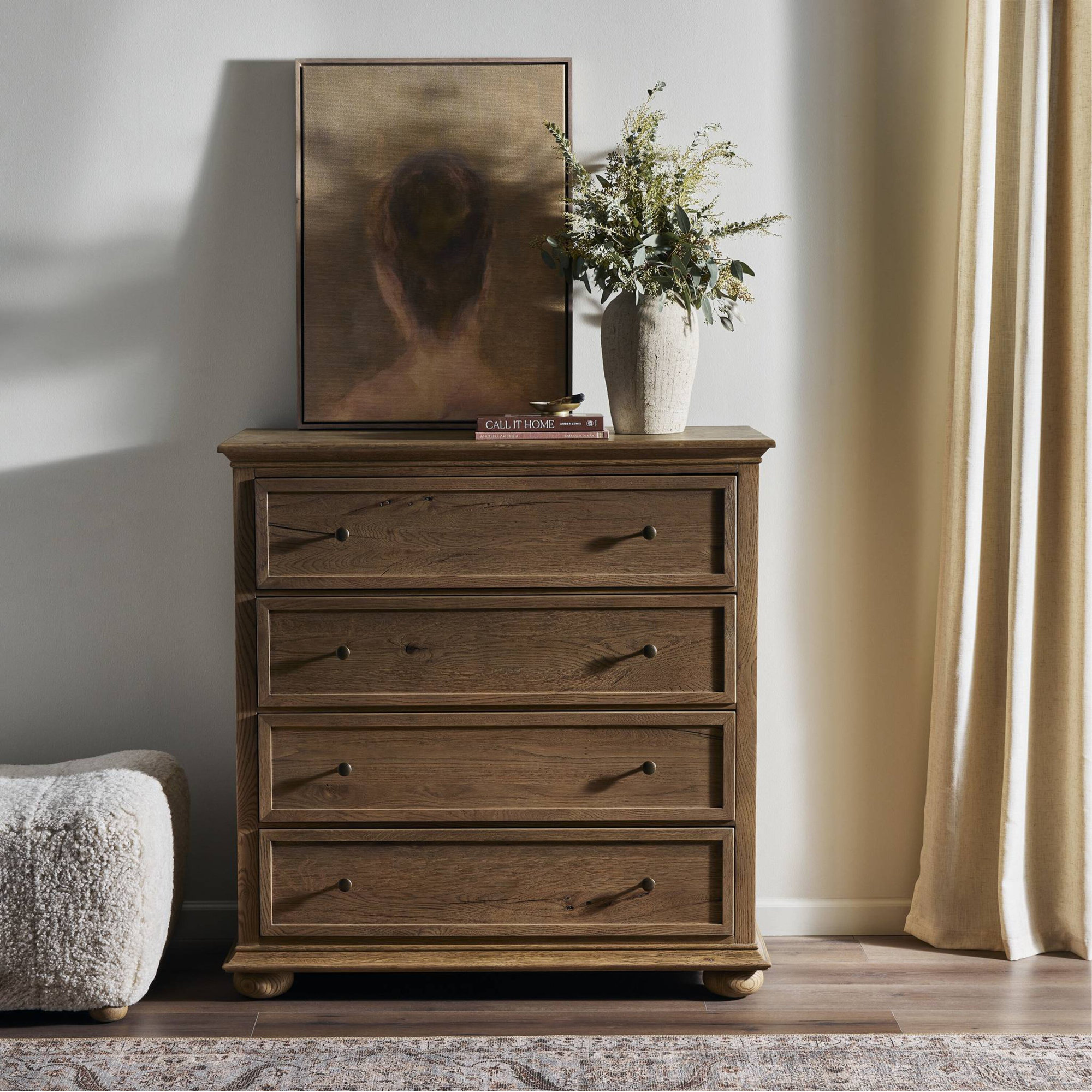 Geoffrey Tall Dresser, Worn Oak