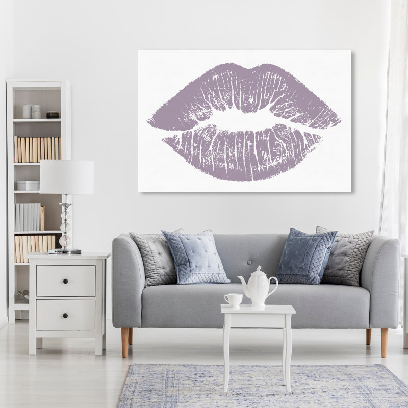 Toile unie lilas et moderne, Toile tendue, H 36 po x l 54 po