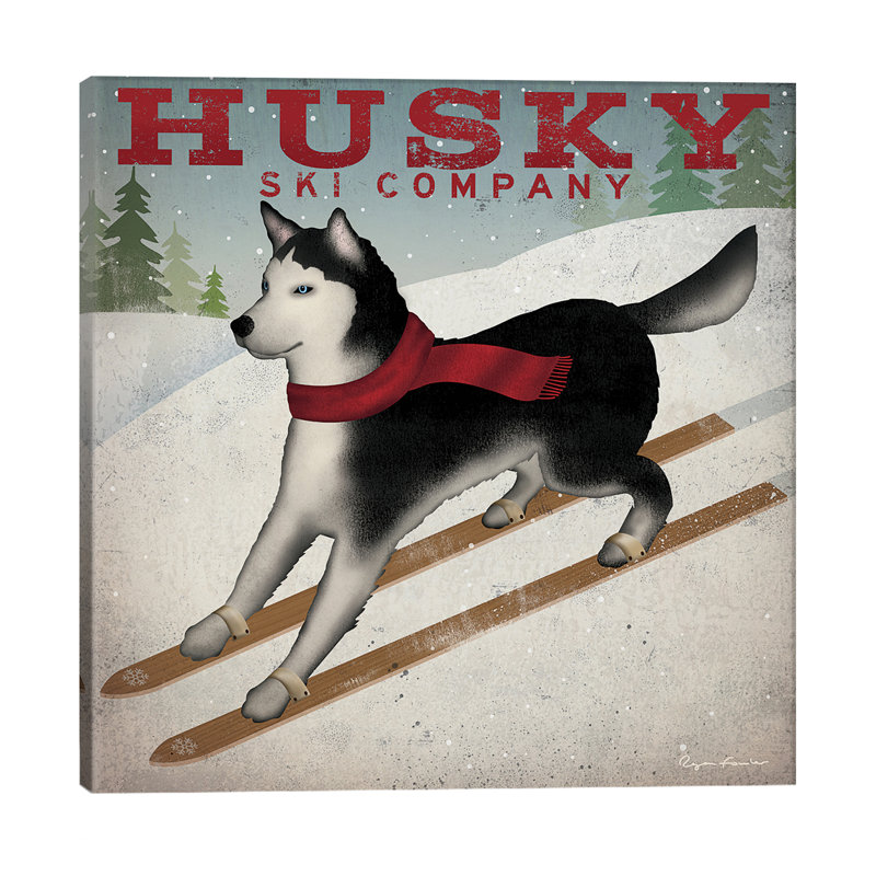 Husky Ski Co. by Ryan Fowler - Wrapped Canvas Print, 93.98 cm H x 93.98 cm W x 1.91 cm D