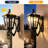 Solar Wall Light Outdoor Classic Black