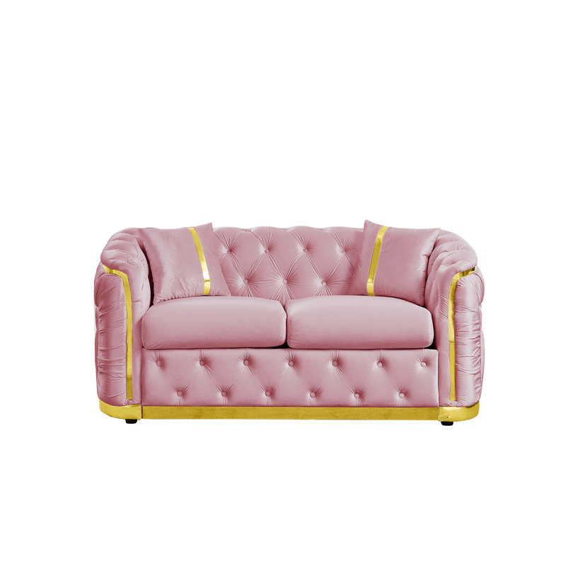 Canapé Chesterfield 62,6 pouces Mid Century Modern