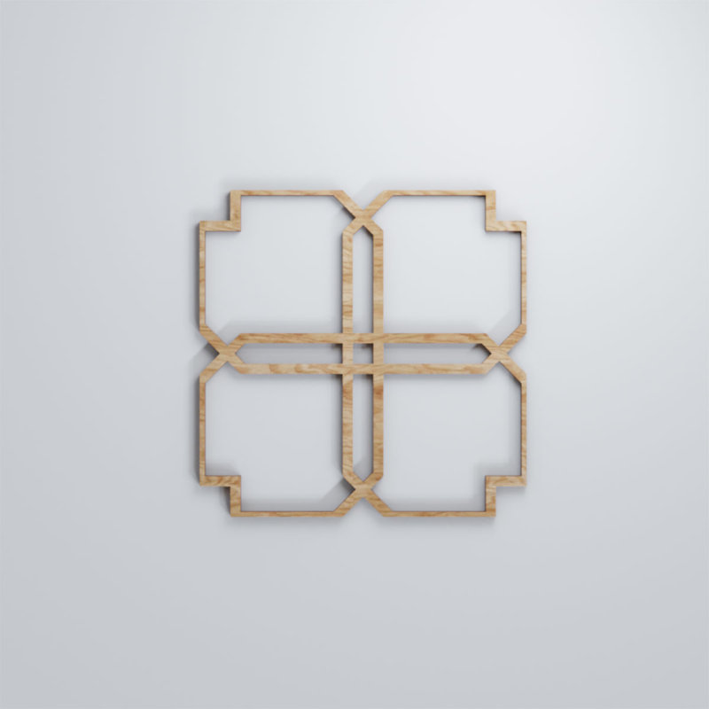 Panneaux muraux décoratifs Englewood, Chêne rouge, H 7 3/8 po x l 7 3/8 po x P 1/4 po