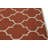 Trellis Handmade Tufted Wool Area Rug in Rusty Red