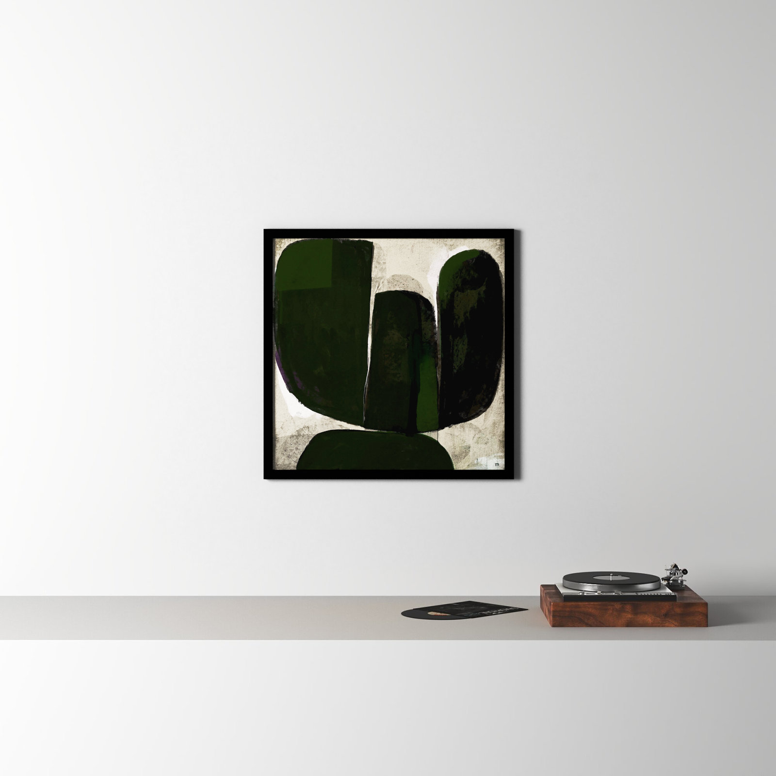 Vanessa "Succulent No. 6" Print, Black, 44" H x 44" W x 1.25" D