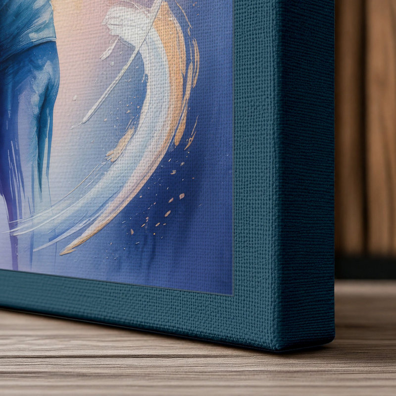 Print, 24x16 - 61.0 x 40.6 cm, Teal Border