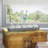 Urmas Decorative Rectangular Metal Tray with Handles and 5 Glass Vases