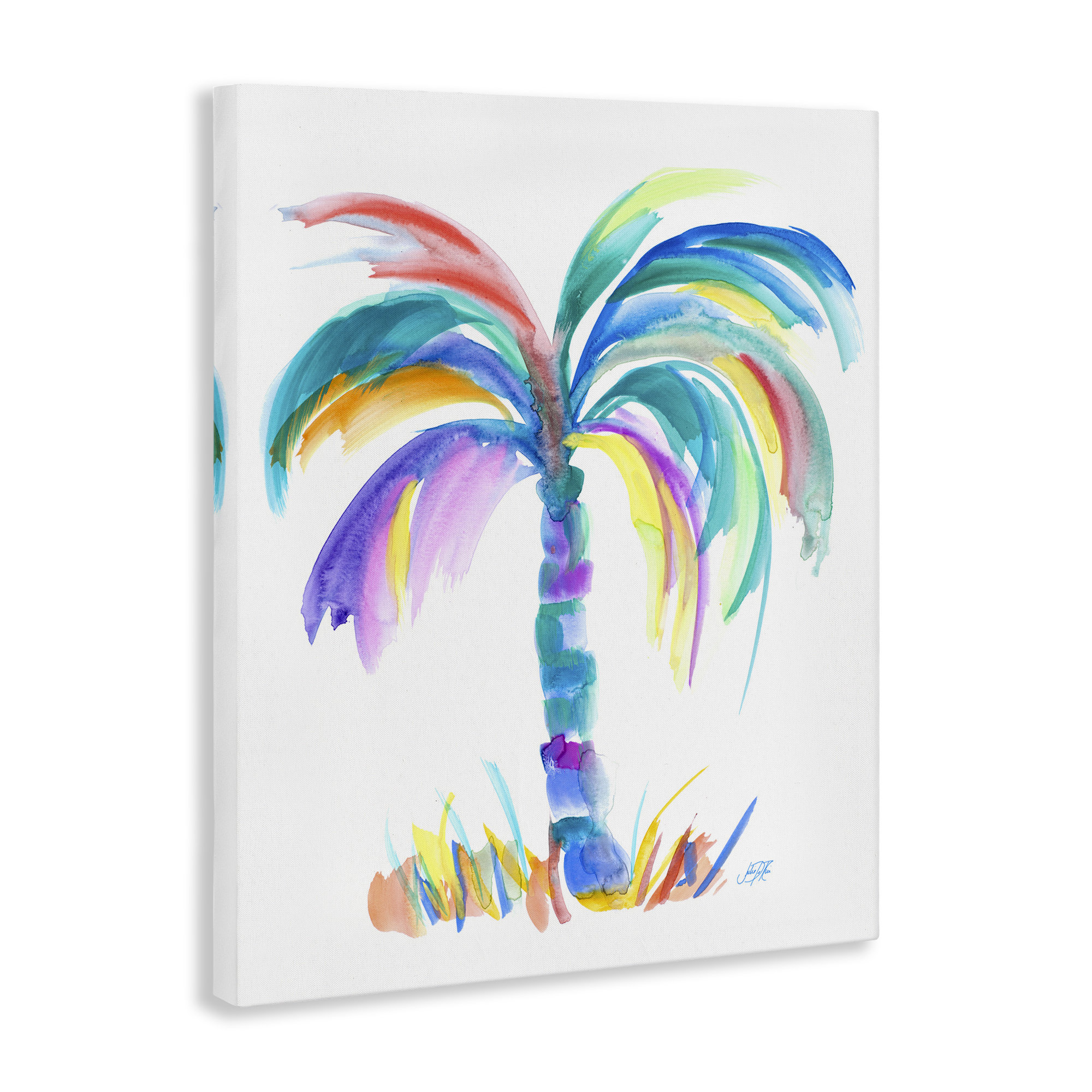 Bay Isle Home™ Brushed Palm Tree Canvas Wall Art by Julie DeRice ...