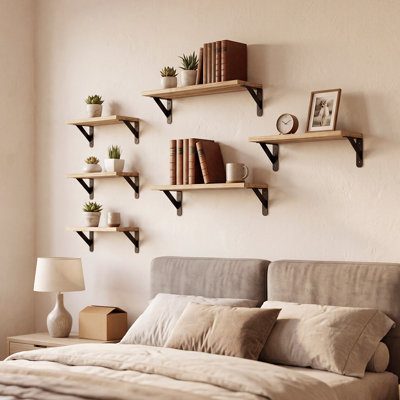Solid Wood, Paulownia Wood Floating Shelf