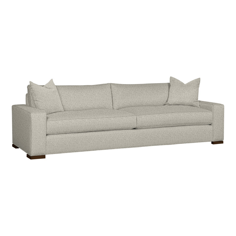 Paxton Upholstered 109'' Sofa, Tuck Metal, Havana