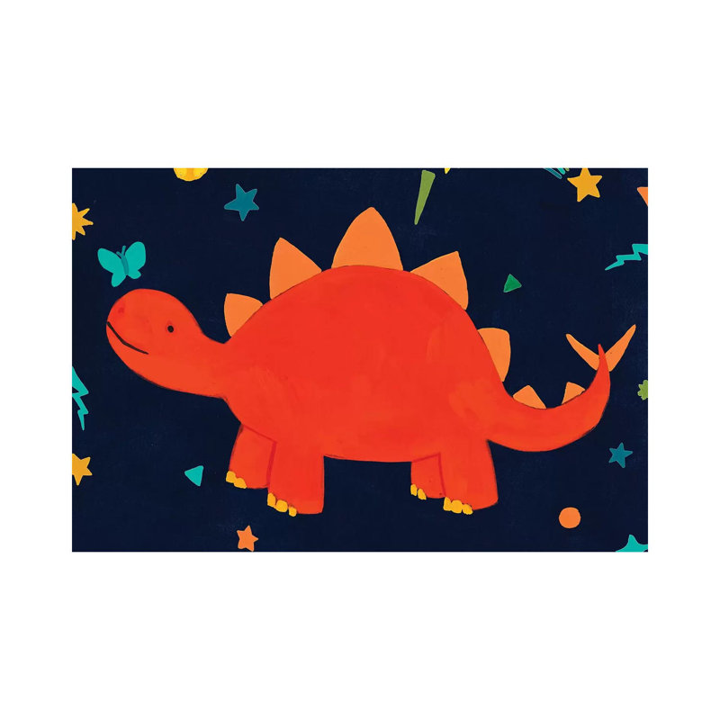 Starry Dinos VI by June Erica Vess - Wrapped Canvas Gallery-Wrapped Canvas Giclée, 101.6 cm H x 66.04 cm W x 3.175 cm D