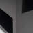 Bart Matte Black Metal Side Table with Open Shelves and Architectural Design