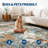 Modern Abstract Runner Rug 2x6 Washable Runner for Hallway Contemporary Accent Rug Non Slip TPR Backing Non Shedding Kitchen Mat Foldable Carpet for Bedside Colorful-1357862312-1357862325